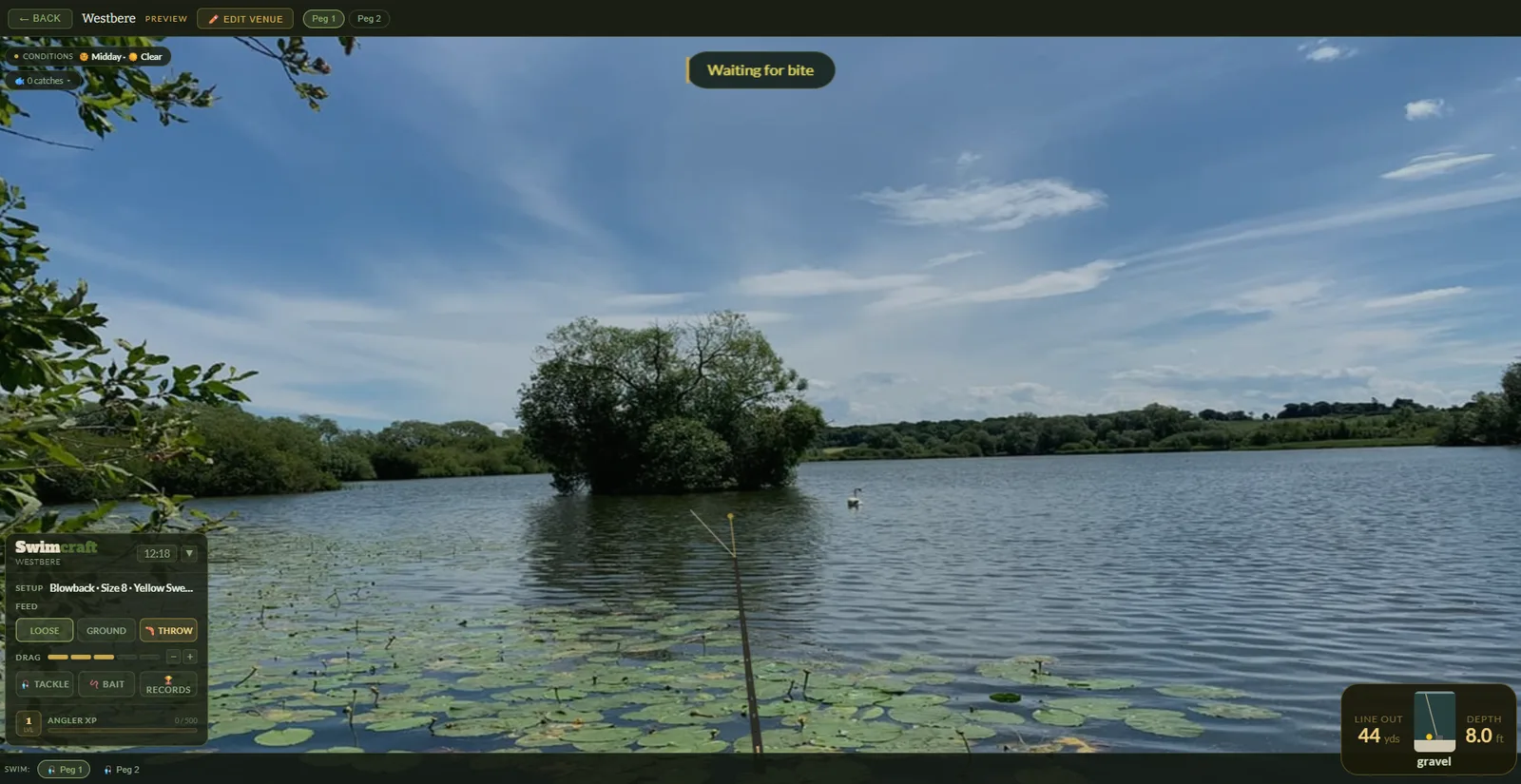 Line, rig and depth readout