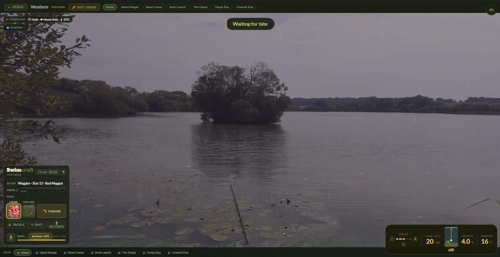 Float fishing a quiet swim