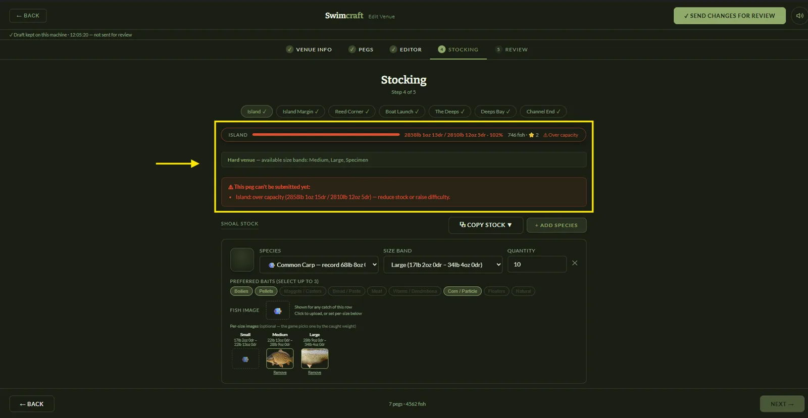 The over-capacity warning