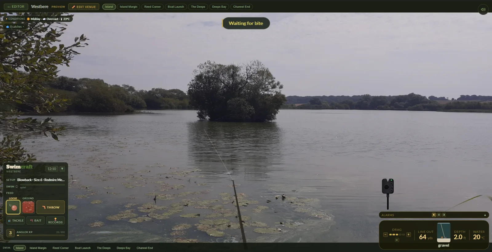 Test fishing your own venue inside the editor