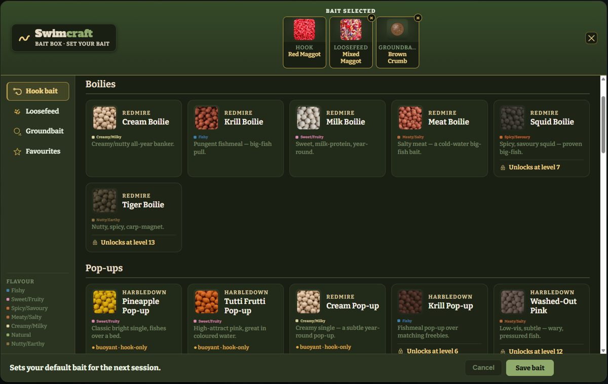 The bait box: boilies, pop-ups and more